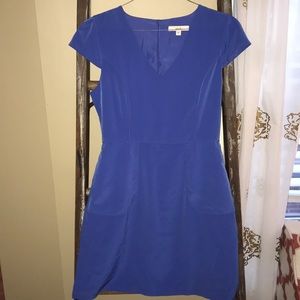 Cute blue dress with pockets! Perfect for work!